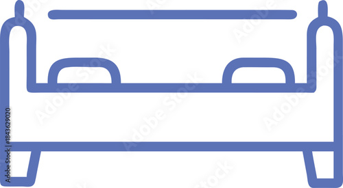 Comfortable Bed Furniture Bedroom Interior Sleep Relaxation Home Vector Illustration