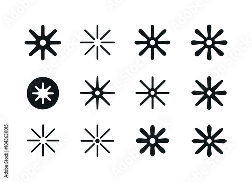 Quasar Logo Variations. Quasar. Icon set. Set Logo of quasar: en