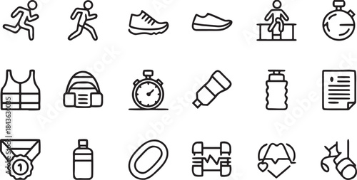Food and Drink Icons Set for Travel and Business Design