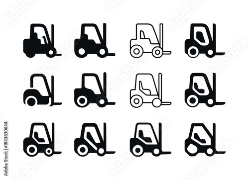 Industrial Icon Variations. industrial site. Icon set. Set Logo