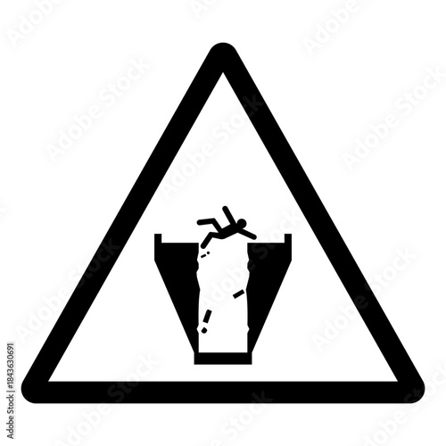 Fall into Hopper Symbol Sign,Vector Illustration, Isolated On White Background Label.EPS10