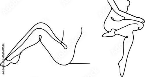 Woman practicing yoga in different poses