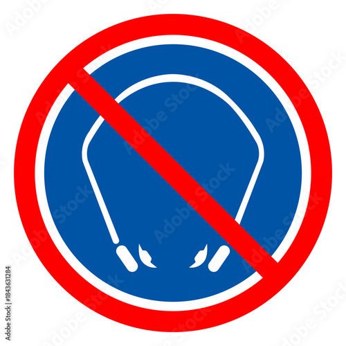 Banded Ear Plug Symbol Sign ,Vector Illustration, Isolate On White Background Label.EPS10