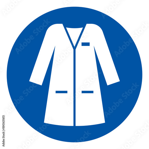 Wear Laboratory Coat Symbol Sign, Vector Illustration, Isolate On White Background Label.EPS10