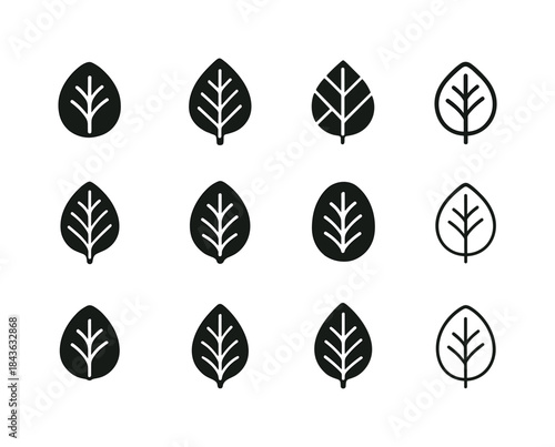 Emblematic Fossil Icons. Remains. Icon set. Set Logo of Remains: