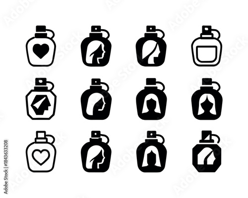 Fashion Logo Icons. fashion blogger. Icon set. Set Logo of fashi