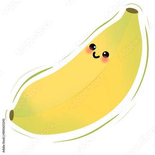 Cute Banana Character Illustration