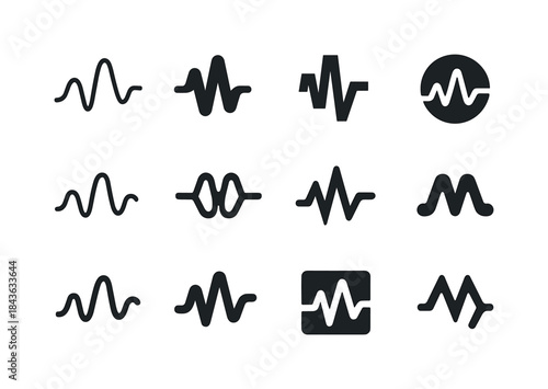 Abstract Energy Logos. Abstract Energy Waves. Icon set. Set Logo