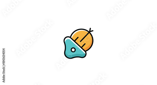 Abstract icon of a food item.
