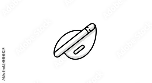 Simple icon of a makeup brush and palette