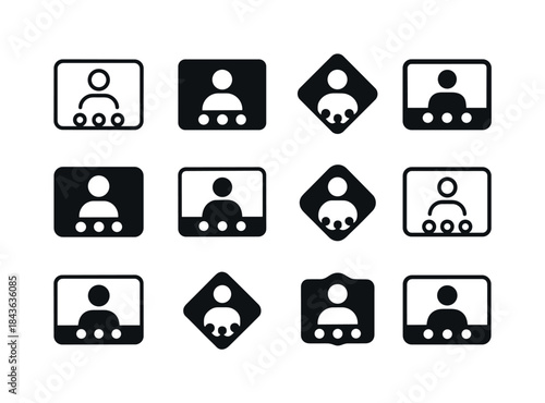 Remote Work Icons. Remote work life. Icon set. Set Logo of remot
