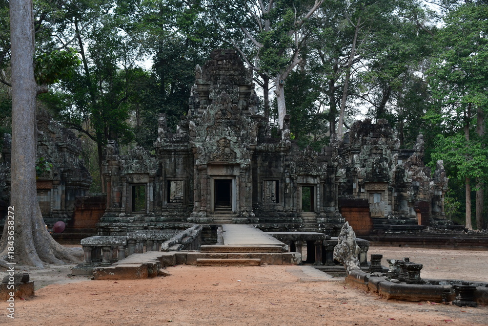 Fototapeta premium カンボジア シェムリアップ遺跡群 チャウ・サイ・テヴォーダ