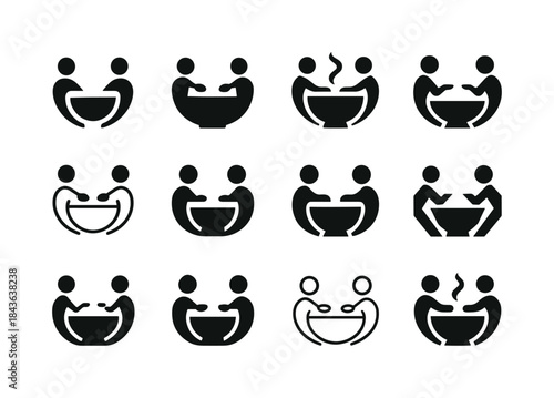 Cultural Unity Logos. cultural unity. Icon set. Set Logo of cult