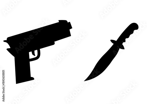 銃とナイフのアイコン