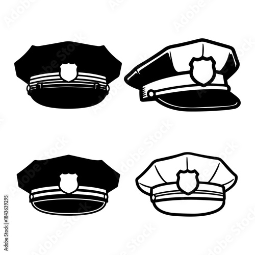 silhouette pack of postman cap