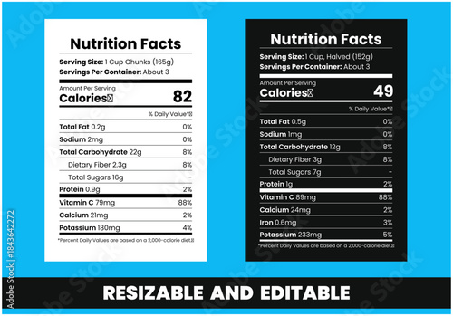 Nutrition facts label templates for food packaging, nutrition fact, nutritional information calculator, nutrition information.