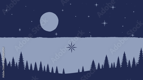 Stylized minimalist geometric pattern in calming blue and grey tones, ideal for modern design.