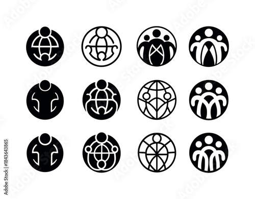 Cultural Unity Icons. cultural unity. Icon set. Set Logo of cult