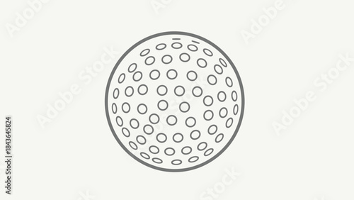 White egg on white, isolated sphere object, round macro detail for a golfing competition