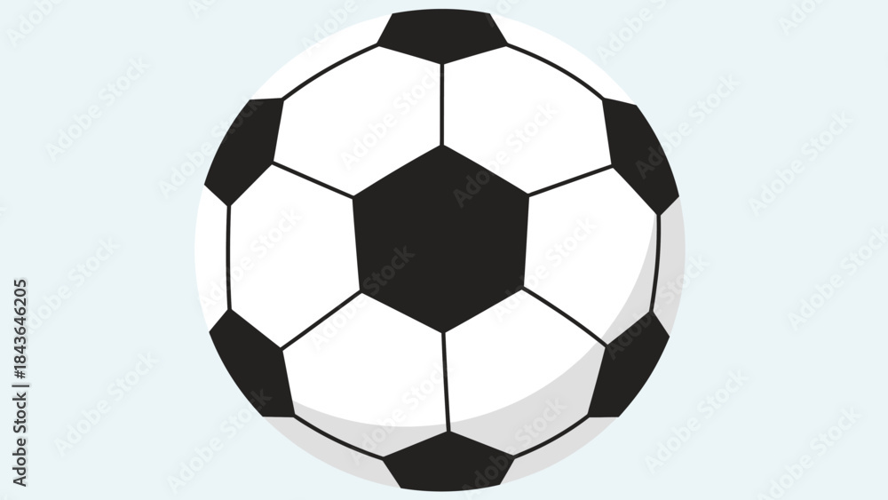 Obraz premium Soccer Ball: A close-up shot of a classic soccer ball, showcasing its iconic black and white pentagonal panels, the very emblem of the beautiful game.