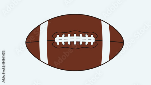 Rugged Leather Football: A classic brown American football, featuring its characteristic stitched laces and stripes, ready for action. 