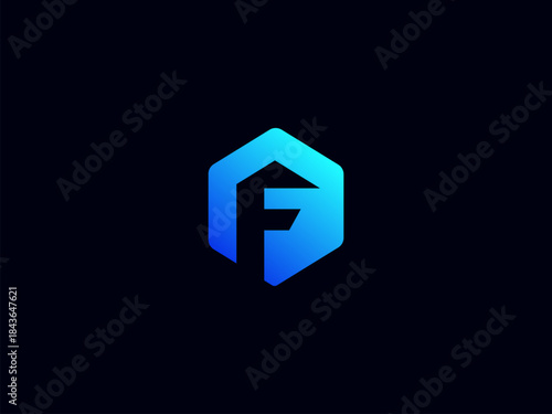 logo design template letter F icon 