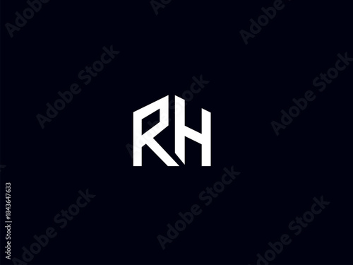 RH logo icon design typography logo