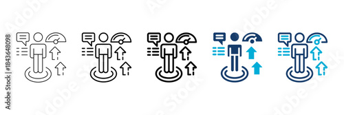 benchmarking icon set consisting of multiple styles vector illustration