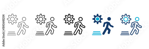 action icon set consisting of multiple styles vector illustration