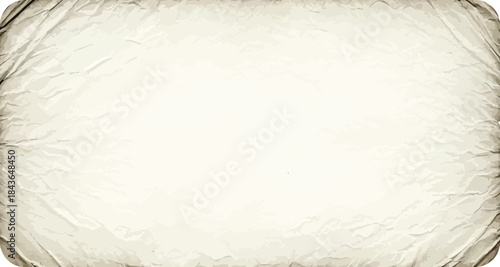 A vintage crumpled paper background with a distressed texture and rounded corners, providing a blank space for text.