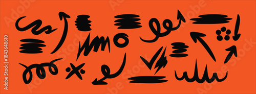 doodle arrow vector 