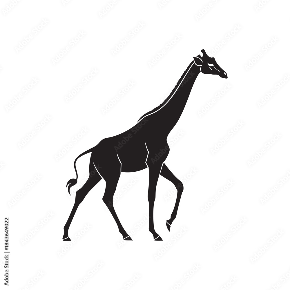 Fototapeta premium Elegant Giraffe Silhouette Vector Illustration