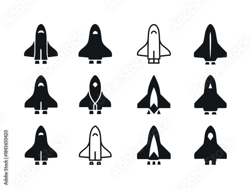 Space Tourism Icons. Space Tourism. Icon set. Set Logo of space
