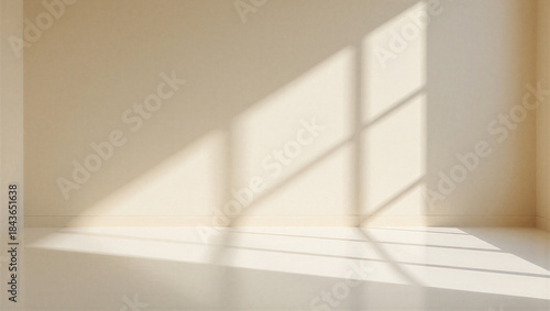 Sunlight streaming through a window onto a floor