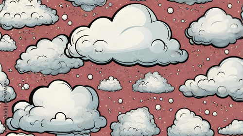 seamless pattern with clouds