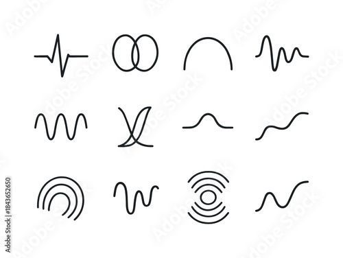 Energy Signature Icons. Energy Signatures. Line icon set of Ener