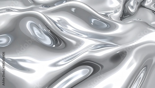 シルバーフルイド・リフレクティブライト背景