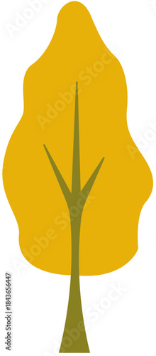 Autumn Tree Silhouette Illustration