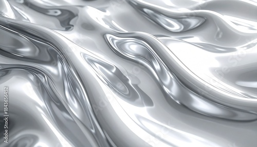 シルバーフルイド・リフレクティブライト背景