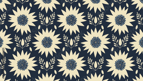 Elegant Floral Pattern for Fabric Wallpaper and Home Decor Design