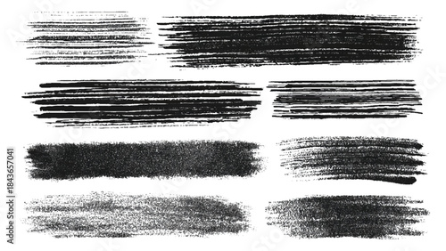 Abstract grunge border frame background with distressed brush strokes rough texture. ink splatter and worn vintage paper effect vector template set.