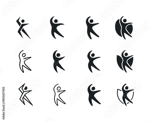 Dancing Talent Icons. Dancing for TV shows and talent competitio