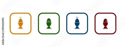 boiled egg icon vector illustration. boiled egg icon in different color design.