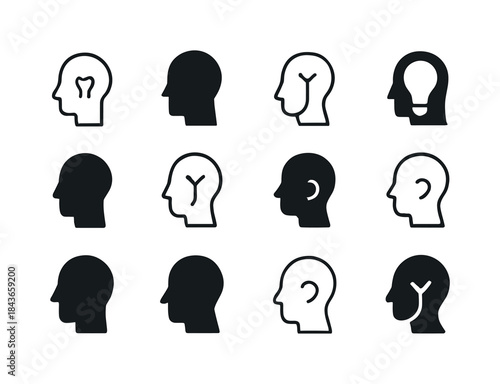 Creative Icon Variations. Creator. Icon set. Set Logo of Creator