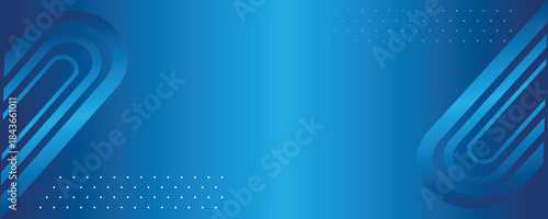 Abstract blue gradient background with modern geometric shapes and dotted patterns, cool color banner design with dynamic lines and curves for web