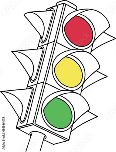 traffic light vector illustration