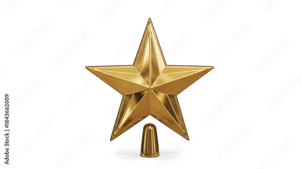 Fototapeta premium golden star on white background