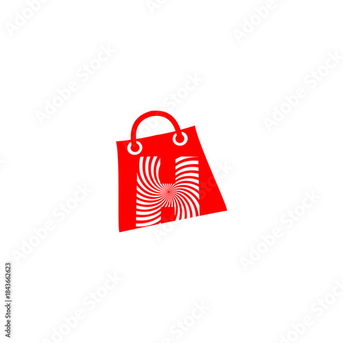 Shopping bag with Letter H fo...