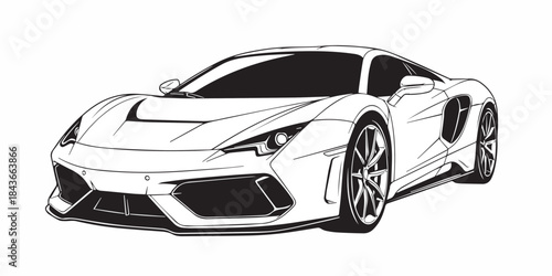 silver car isolated on white