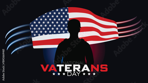 National Veterans Day Tribute to Service and Sacrifice design templet